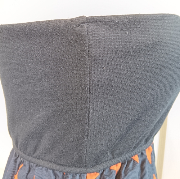 Judith March Navy and Orange Strapless Retro Dress - Picture 4 of 8